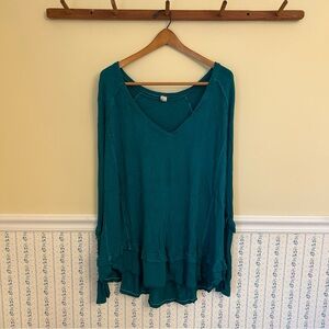 Free People We The Free Long Sleeve Waffle Top